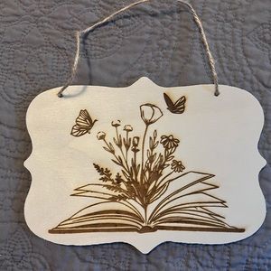Book sign decor